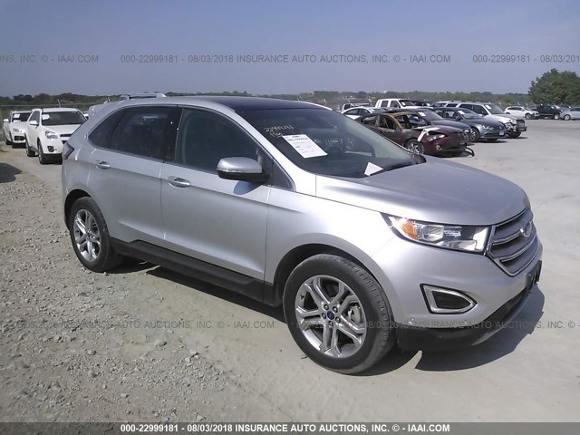 2FMPK4K96FBC03733 - 2015 FORD EDGE TITANIUM SILVER photo 1