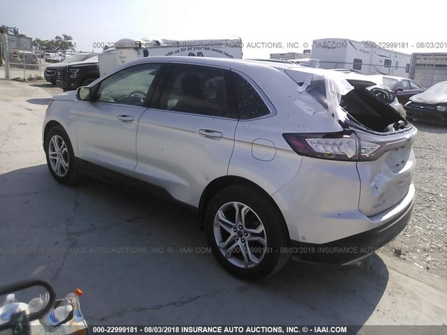 2FMPK4K96FBC03733 - 2015 FORD EDGE TITANIUM SILVER photo 3