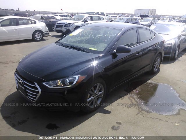 5NPD84LF4JH225740 - 2018 HYUNDAI ELANTRA SEL/VALUE/LIMITED BLACK photo 2