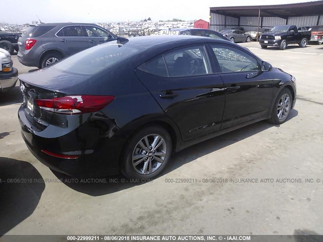 5NPD84LF4JH225740 - 2018 HYUNDAI ELANTRA SEL/VALUE/LIMITED BLACK photo 4