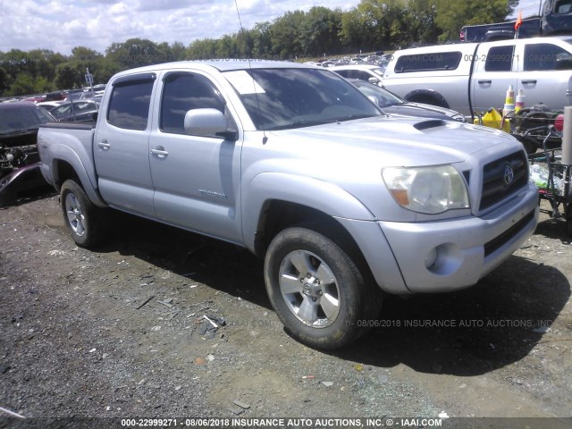 5TELU42N96Z307614 - 2006 TOYOTA TACOMA DOUBLE CAB ვერცხლისფერი ფოტო 1