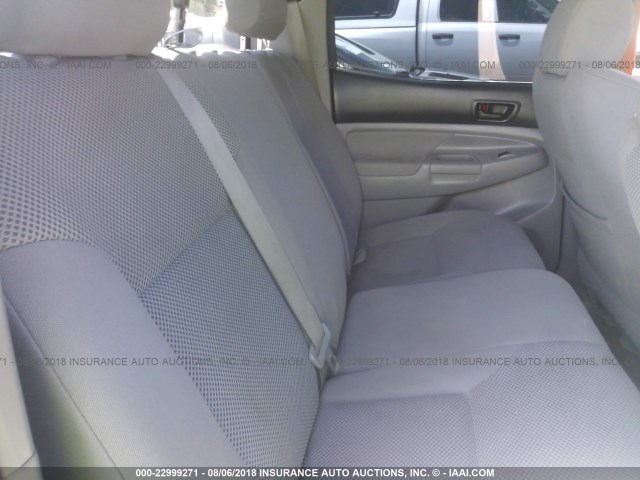 5TELU42N96Z307614 - 2006 TOYOTA TACOMA DOUBLE CAB SILVER photo 8