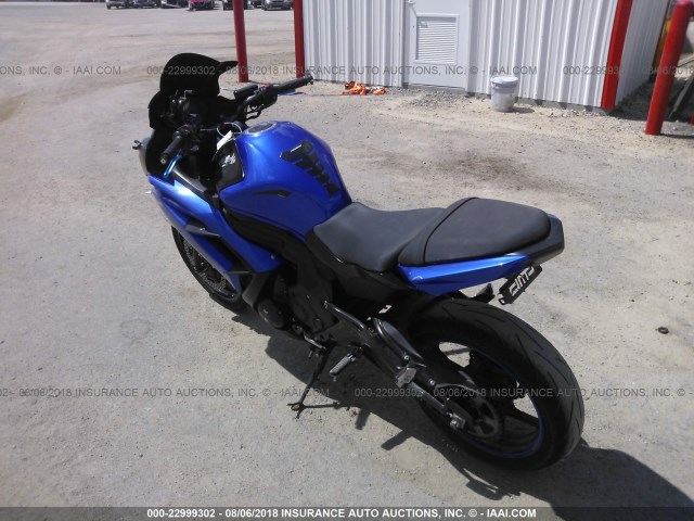 JKAEXEE11DDA13061 - 2013 KAWASAKI EX650 E BLUE photo 3