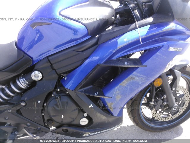 JKAEXEE11DDA13061 - 2013 KAWASAKI EX650 E BLUE photo 8