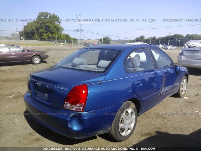 KMHDN46D16U259906 - 2006 HYUNDAI ELANTRA GLS/GT/LIMITED BLUE photo 4