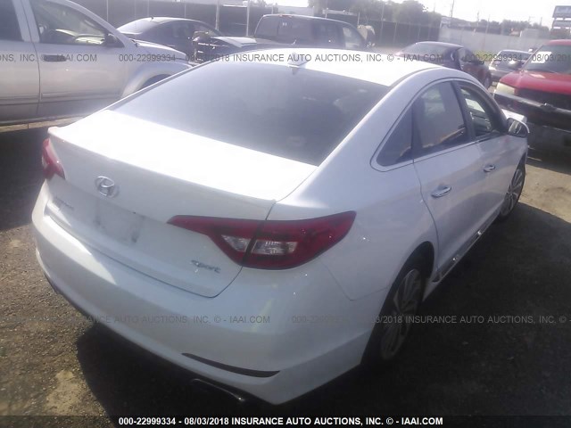 5NPE34AF5FH138877 - 2015 HYUNDAI SONATA SPORT/LIMITED WHITE photo 4