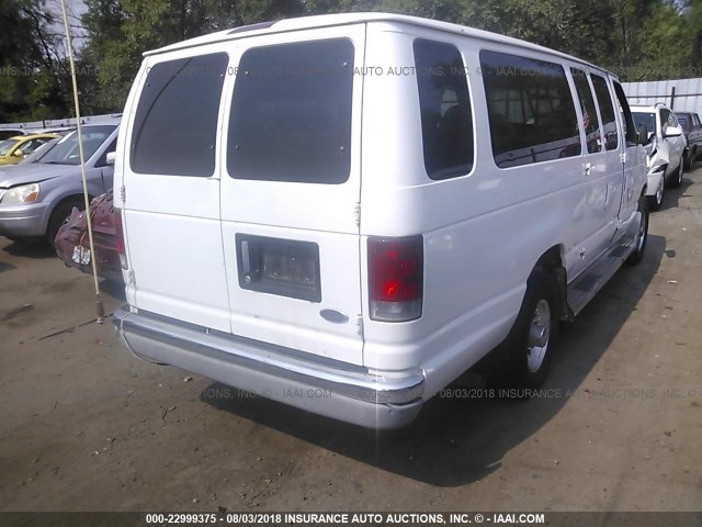 1FBSS31L1XHB39776 - 1999 FORD ECONOLINE E350 SUPER DUTY WAGON WHITE photo 4