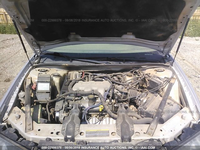 2G1WF52E749429753 - 2004 CHEVROLET IMPALA ვერცხლისფერი ფოტო 10