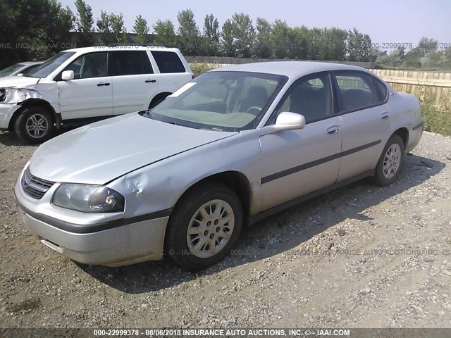 2G1WF52E749429753 - 2004 CHEVROLET IMPALA ვერცხლისფერი ფოტო 2