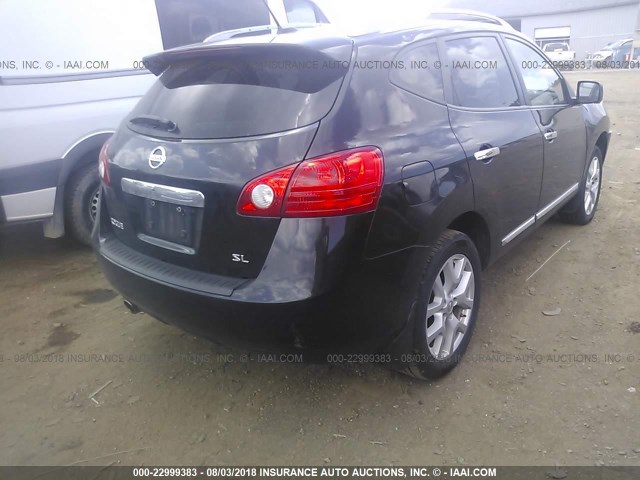 JN8AS5MT8CW254349 - 2012 NISSAN ROGUE S/SV BLACK photo 4