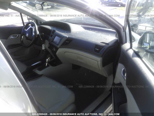 19XFB2F93CE041417 - 2012 HONDA CIVIC EXL 银色 照片 5