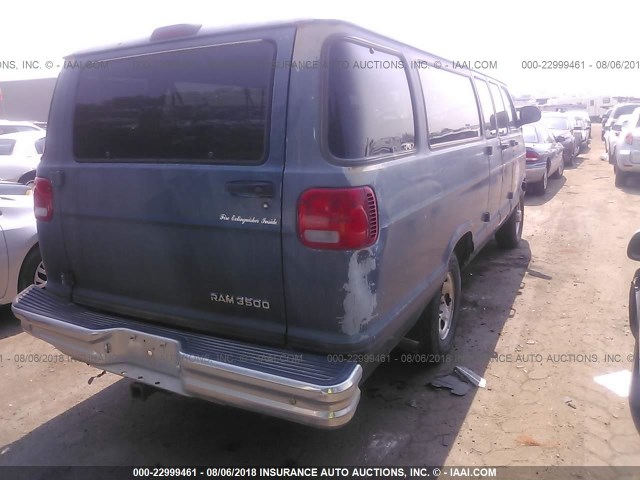 2B5WB35Z0XK570076 - 1999 DODGE RAM WAGON B3500 GRAY photo 4