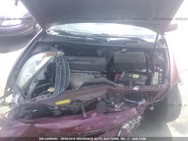 JTDBE32K530180753 - 2003 TOYOTA CAMRY LE/XLE RED photo 10