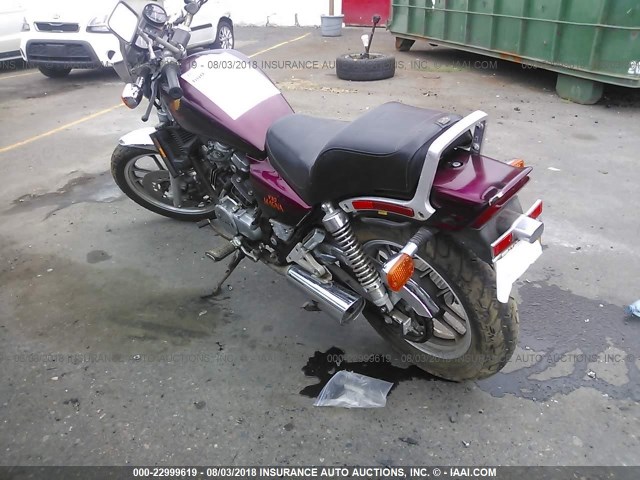 JH2PC1309FM102817 - 1985 HONDA VF500 C BURGUNDY photo 3