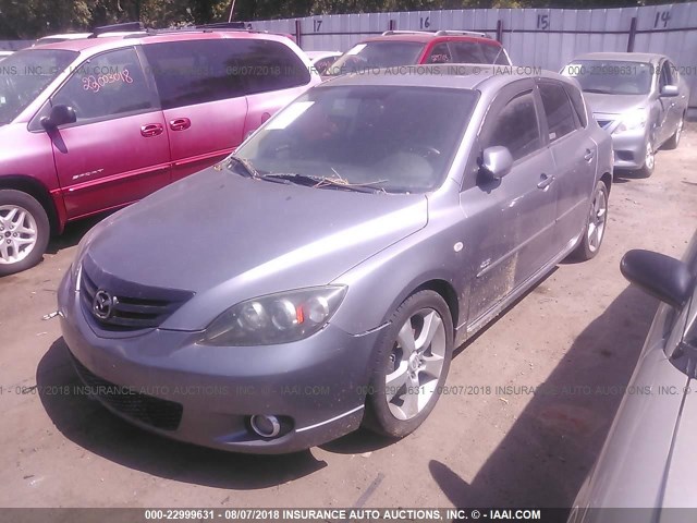 JM1BK343751321298 - 2005 MAZDA 3 HATCHBACK GRAY photo 2