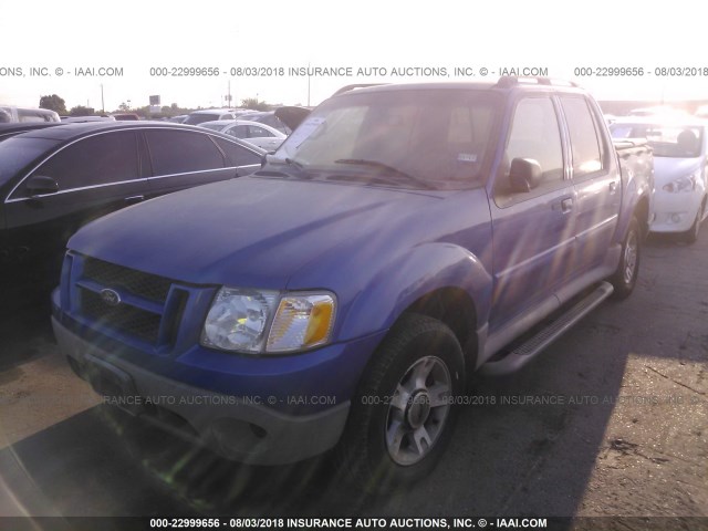 1FMZU67E43UC82183 - 2003 FORD EXPLORER SPORT TR  BLUE photo 2