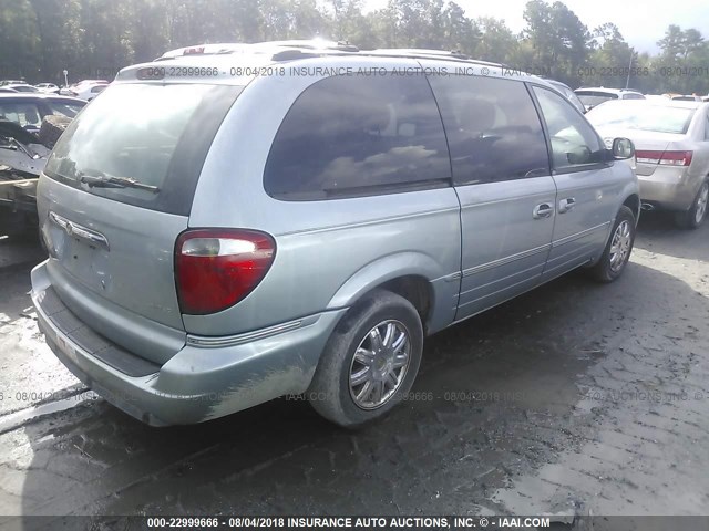 2C8GP64LX5R292396 - 2005 CHRYSLER TOWN & COUNTRY LIMITED Light Blue photo 4