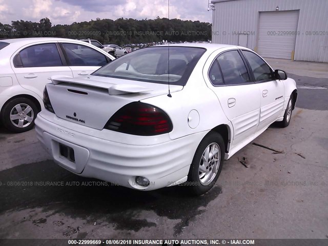 1G2NF52E11M659715 - 2001 PONTIAC GRAND AM SE1 WHITE photo 4