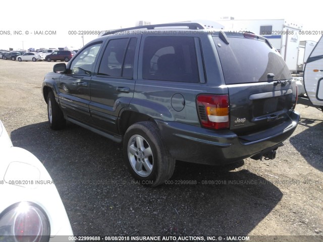 1J8GW68J13C503478 - 2003 JEEP GRAND CHEROKEE OVERLAND GRAY photo 3