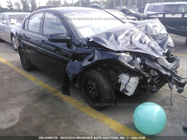 KMHCN46C58U237445 - 2008 HYUNDAI ACCENT GLS BLACK photo 1
