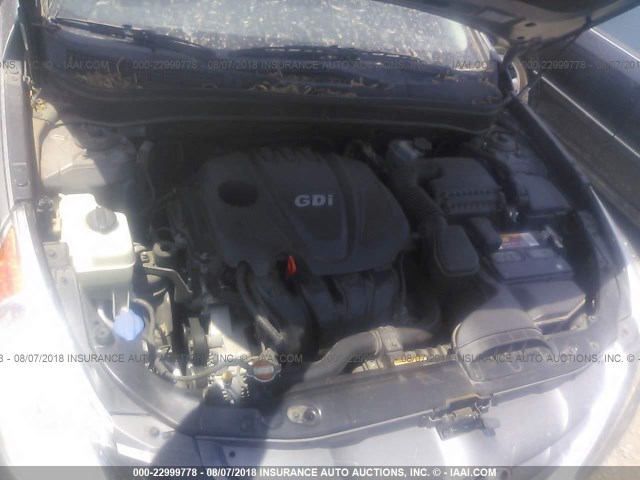 5NPEB4AC1BH088434 - 2011 HYUNDAI SONATA GLS GRAY photo 10