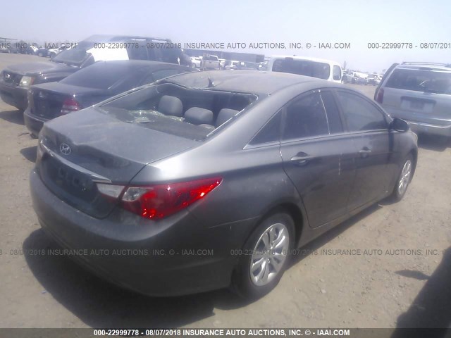 5NPEB4AC1BH088434 - 2011 HYUNDAI SONATA GLS GRAY photo 4