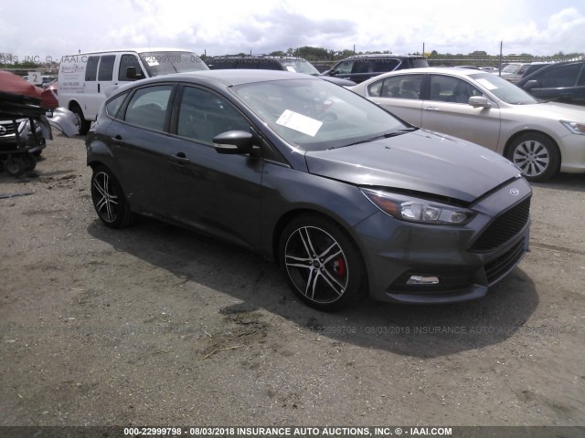 1FADP3L9XJL325401 - 2018 FORD FOCUS ST GRAY photo 1