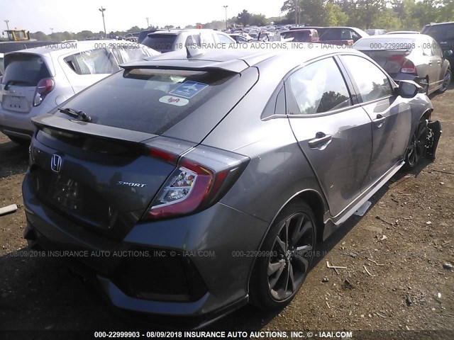 SHHFK7H43JU216768 - 2018 HONDA CIVIC SPORT GRAY photo 4