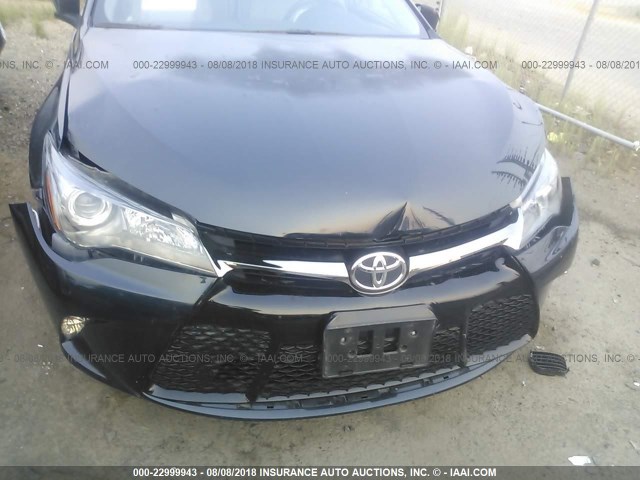 4T1BF1FK3HU809241 - 2017 TOYOTA CAMRY LE/XLE/SE/XSE BLACK photo 6