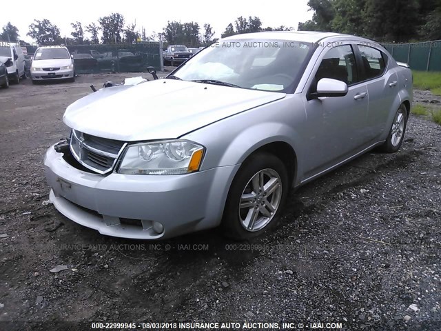 1B3CC5FB0AN130148 - 2010 DODGE AVENGER R/T SILVER photo 2