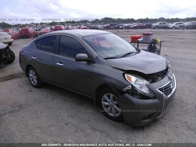 3N1CN7APXCL857021 - 2012 NISSAN VERSA S/SV/SL GRAY photo 1