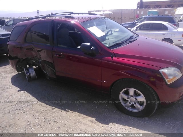 KNDJD736575753828 - 2007 KIA SORENTO EX/LX RED photo 6