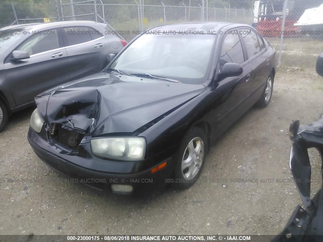 KMHDN45D13U704867 - 2003 HYUNDAI ELANTRA GLS/GT BLACK photo 2