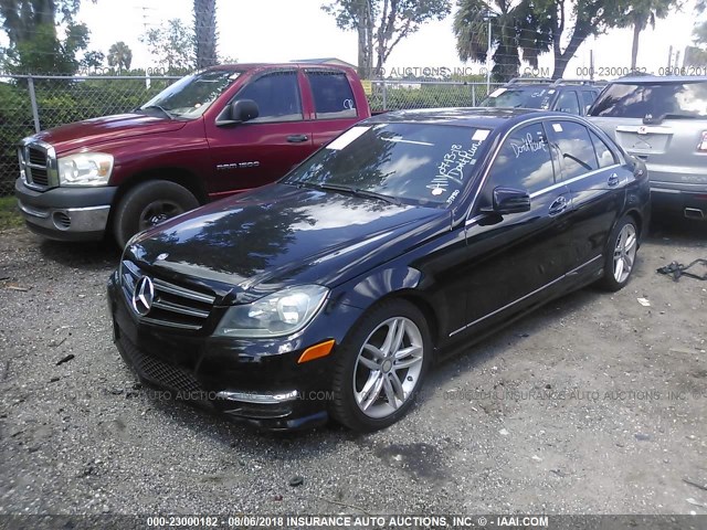 WDDGF4HB4DR260905 - 2013 MERCEDES-BENZ C 250 BLACK photo 2