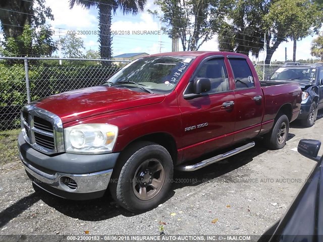 1D7HA18K07J597821 - 2007 DODGE RAM 1500 ST RED photo 2