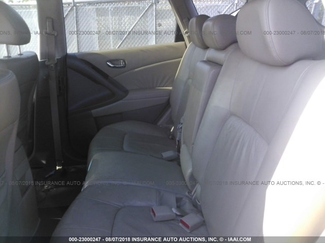 JN8AZ1MUXAW018232 - 2010 NISSAN MURANO S/SL/LE WHITE photo 8