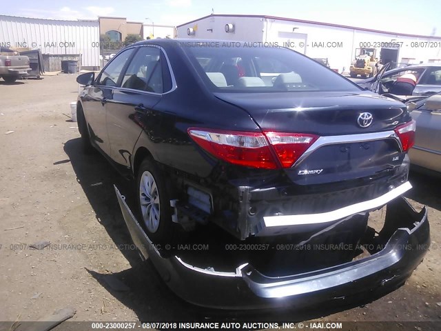 4T4BF1FK4FR478737 - 2015 TOYOTA CAMRY LE/XLE/SE/XSE BLACK photo 3