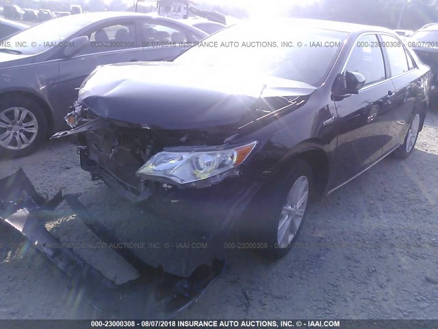 4T1BD1FK0CU035822 - 2012 TOYOTA CAMRY HYBRID/LE/XLE BLACK photo 2