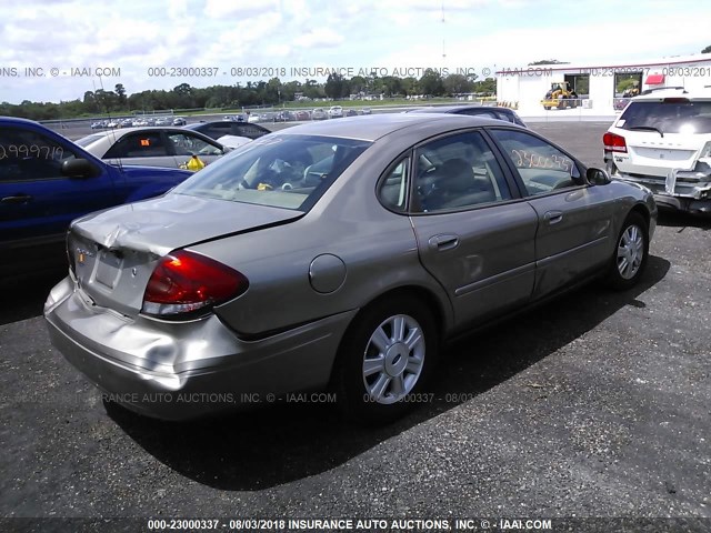 1FAFP56UX5A155837 - 2005 FORD TAURUS SEL TAN photo 4