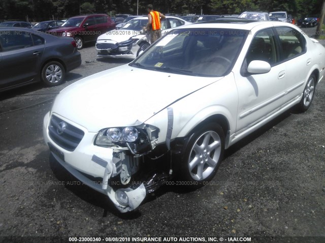 JN1DA31A22T321825 - 2002 NISSAN MAXIMA GLE/SE WHITE photo 6