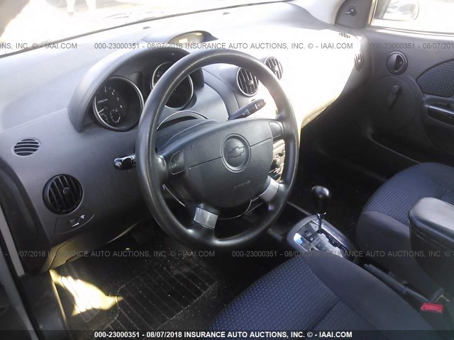 KL1TD66696B673938 - 2006 CHEVROLET AVEO LS SILVER photo 5