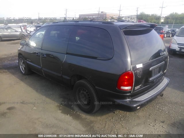 1B4GP44R0YB600346 - 2000 DODGE GRAND CARAVAN SE/SPORT BLACK photo 3