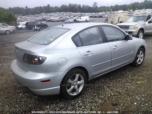 JM1BK123341161233 - 2004 MAZDA 3 S SILVER photo 4