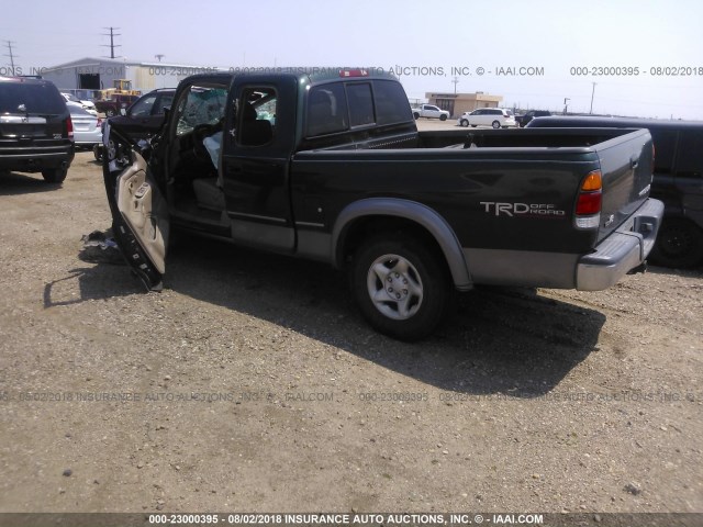 5TBRT38111S134780 - 2001 TOYOTA TUNDRA ACCESS CAB LIMITED GREEN photo 3