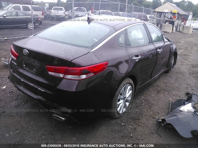 5XXGT4L33HG173248 - 2017 KIA OPTIMA LX BURGUNDY photo 4