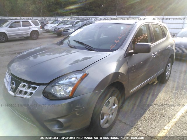 JN8AS5MVXEW204525 - 2014 NISSAN ROGUE SELECT S GRAY photo 2