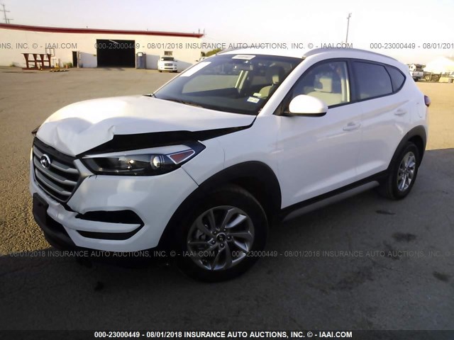 KM8J33A49JU657187 - 2018 HYUNDAI TUCSON WHITE photo 2