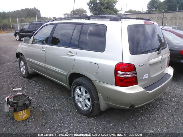 JTEHF21A420063945 - 2002 TOYOTA HIGHLANDER LIMITED TAN photo 3