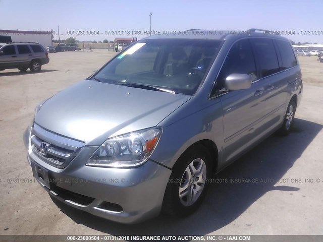 5FNRL38626B106128 - 2006 HONDA ODYSSEY EXL GRAY photo 2