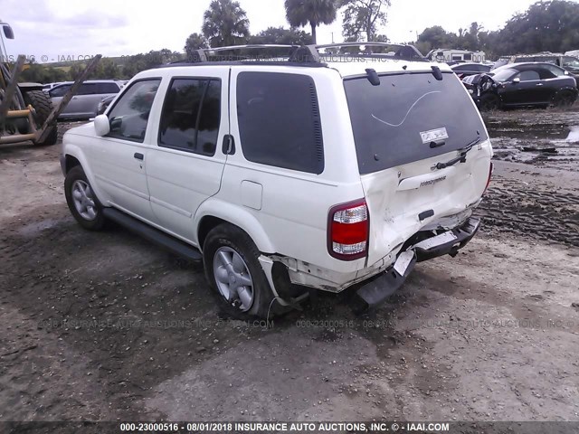 JN8DR09X31W580659 - 2001 NISSAN PATHFINDER LE/SE/XE WHITE photo 3